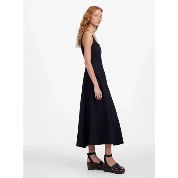 knee length dresses for ladies Kaiden Linen Seamed Midi Dress main image 0